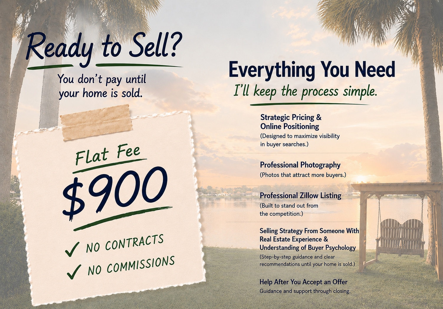 What if selling it yourself wasn't as complicated as you thought. Flat fee $900.
